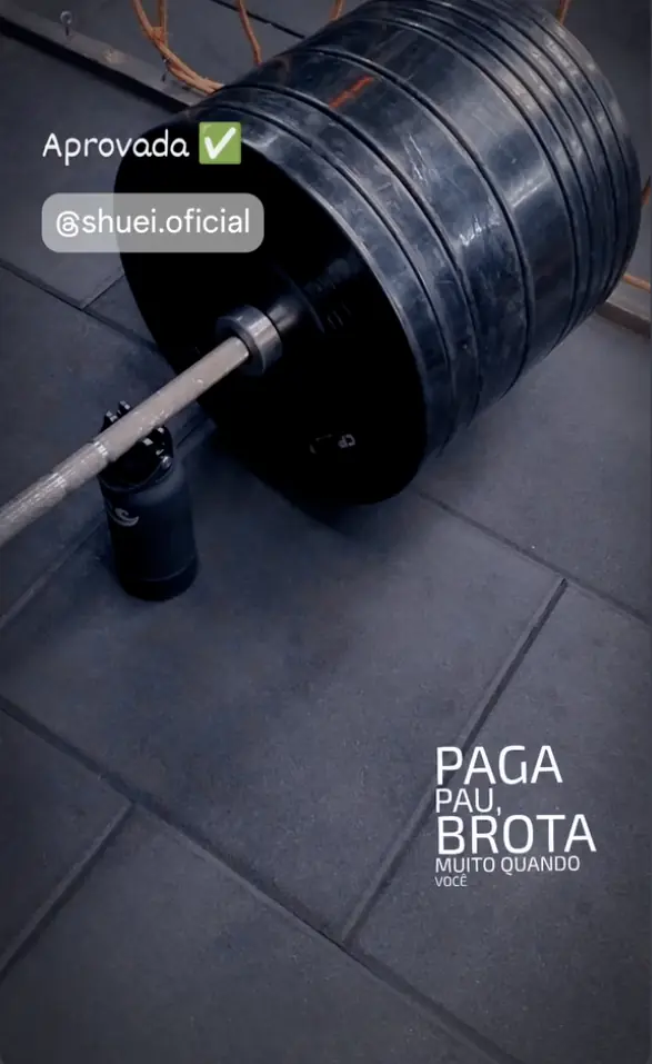 Garrafa SHUEI segurando a barra carregada: “Aprovada”